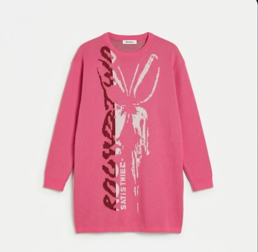 photo_2026-05-27_17-52-57.women 🌸 بافت دخترانه Bershka مدل فانتزی (طرح پروانه – رنگ صورتی ارغوانی) - تصویر 1