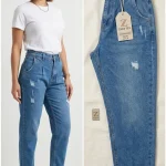 👖شلوار جین مام استایل زنانه زاگرس تکس (Zags Tex) - قد ۹۰