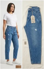 👖شلوار جین مام استایل زنانه زاگرس تکس (Zags Tex) - قد ۹۰